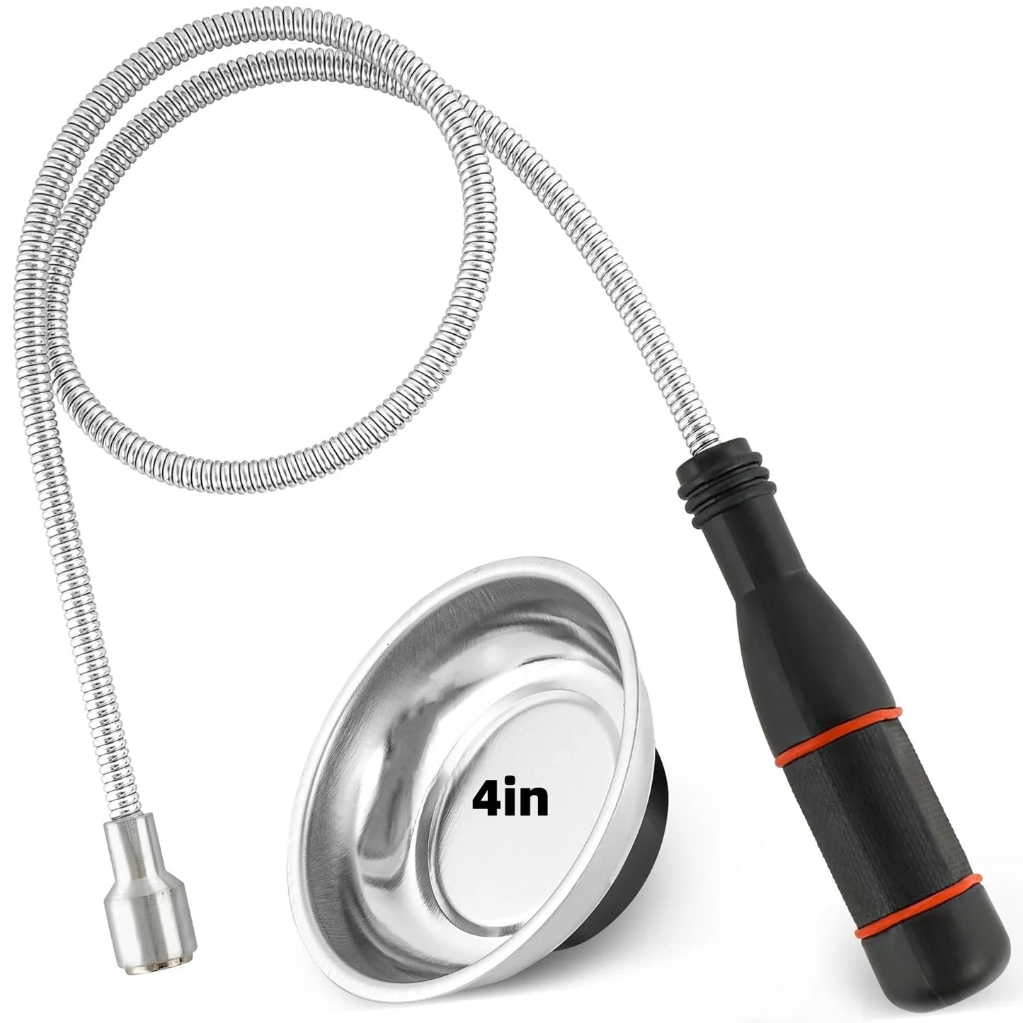 Telescoping Magnetic Pickup Tools Set Extendable Magnetic Pick Up Tools Flexible Bendable Spring Magnet Stick Magnetic Tray