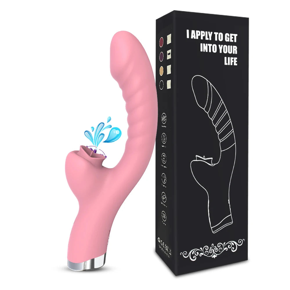 2-in-1 G-Spot Vibrator & Licking Stimulator | Hapsy