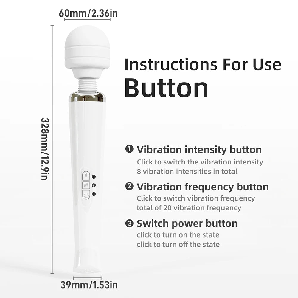 Rechargeable Magic Wand Massager – 160 Modes | Hapsy
