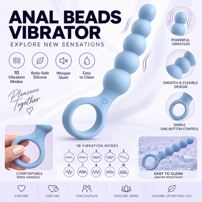 10-Mode Vibrating Anal Beads | Hapsy