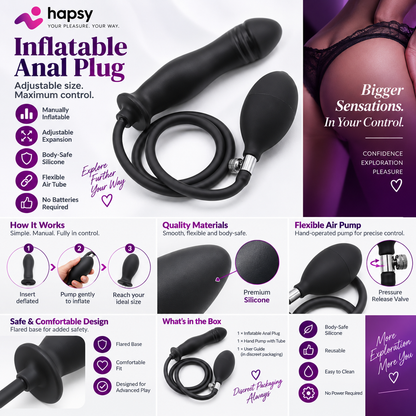 Inflatable Anal Plug with Hand Pump | Hapsy