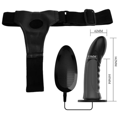 Vibrating Hollow Strap-On with Harness | Hapsy