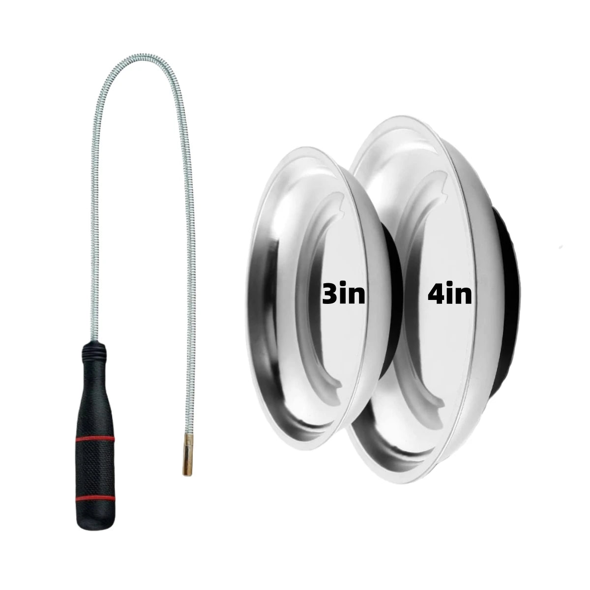 Telescoping Magnetic Pickup Tools Set Extendable Magnetic Pick Up Tools Flexible Bendable Spring Magnet Stick Magnetic Tray