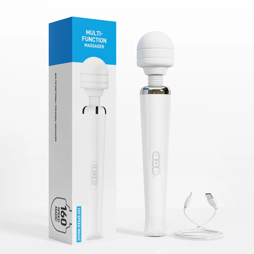 Rechargeable Magic Wand Massager – 160 Modes | Hapsy