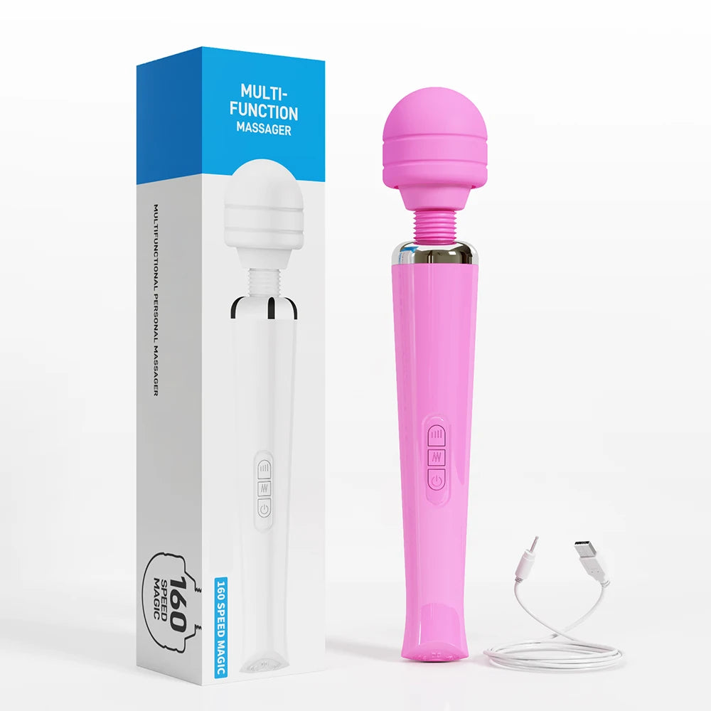 Rechargeable Magic Wand Massager – 160 Modes | Hapsy