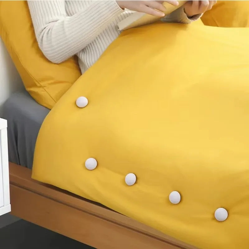 4-8PCS BedSheet Quilt Clip One Button Unlock Duvet Cover Fastener Clip Anti Slip Blanket Buckles Quilt Holder Fixator Grippers