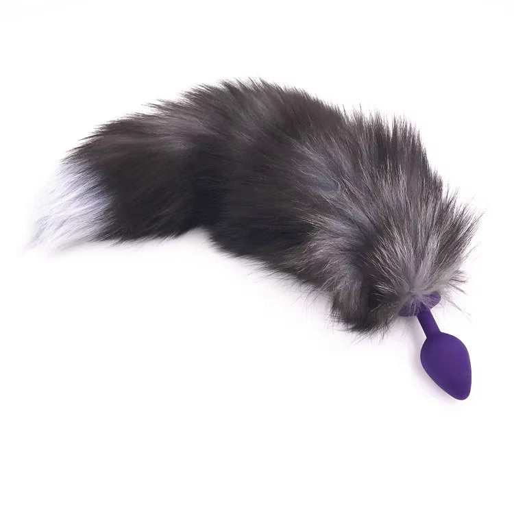 Faux Fur Fox Tail Plug | Silicone Role-Play Toy | Hapsy