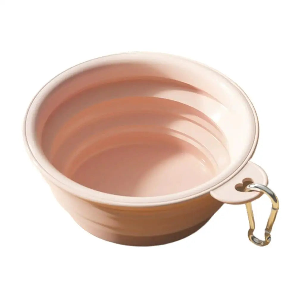 Collapsible Silicone Pet Bowl Portable Foldable Food-Grade Water Dish for Dogs Cats, Macaron Color Travel Feeding Bowl