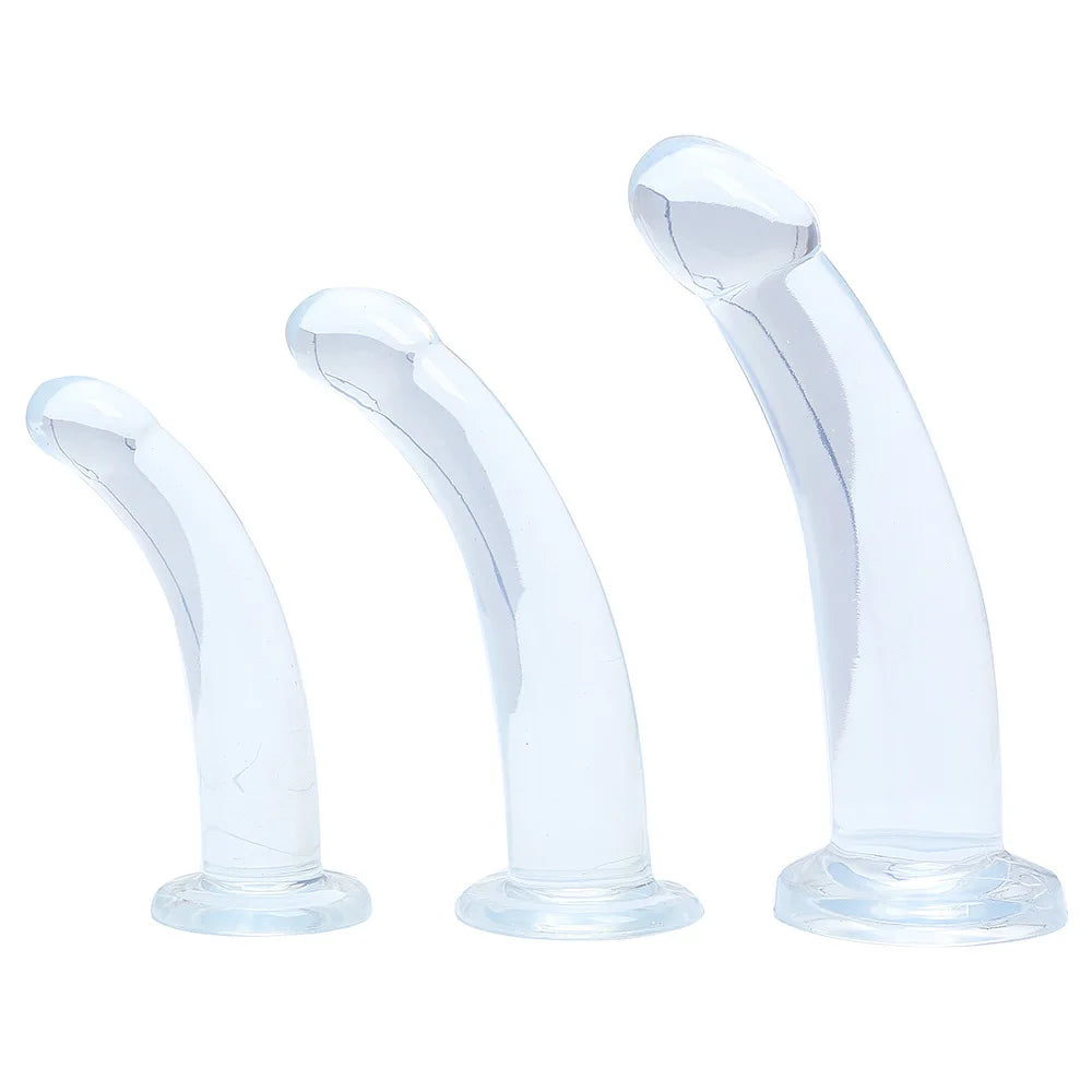 Curved Silicone Dildo with Suction Base | Hapsy