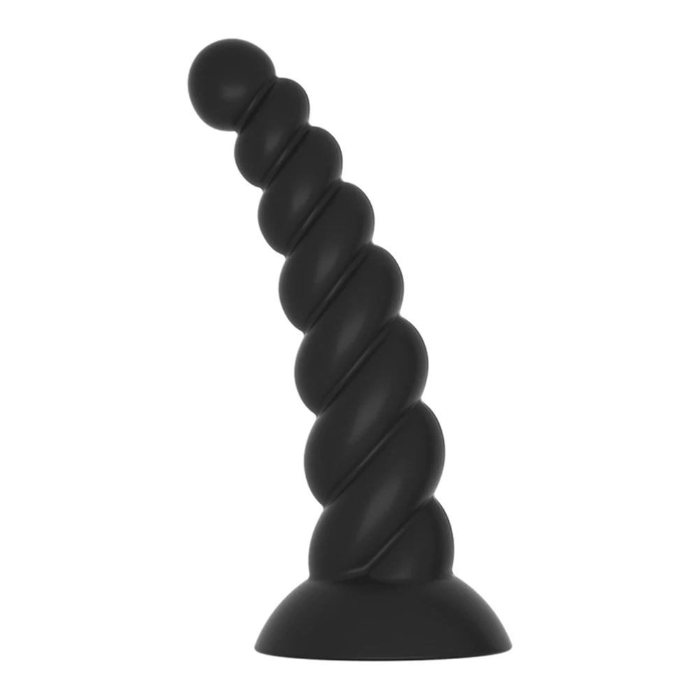 Textured Silicone Anal Plug with Suction Base | Hapsy