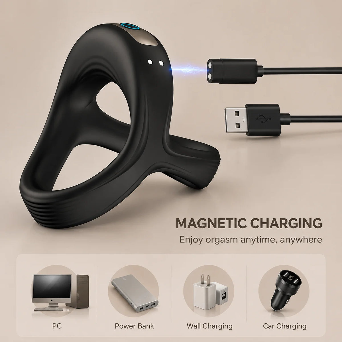 Vibrating Cock Ring – 10 Modes | Hapsy