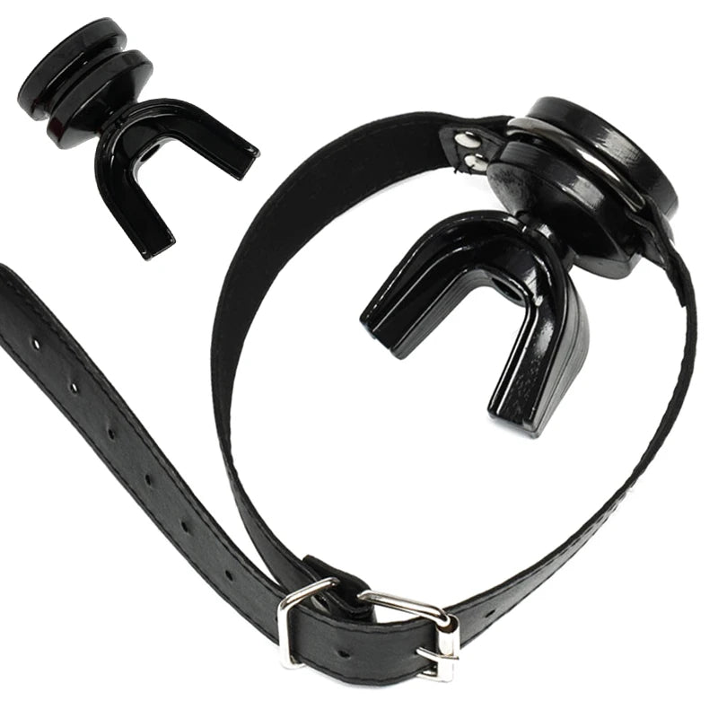 Adjustable Open-Mouth Ring Gag | BDSM Accessories | Hapsy