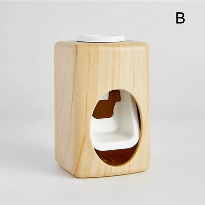 Wood Grain Wall-Mounted No-Punch Automatic Toothpaste Dispenser Toothpaste Frame Automatic Toothpaste Squeezer Household