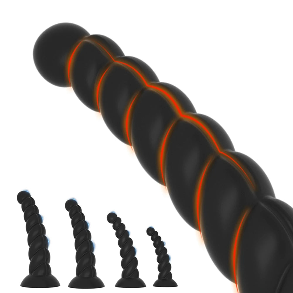 Textured Silicone Anal Plug with Suction Base | Hapsy