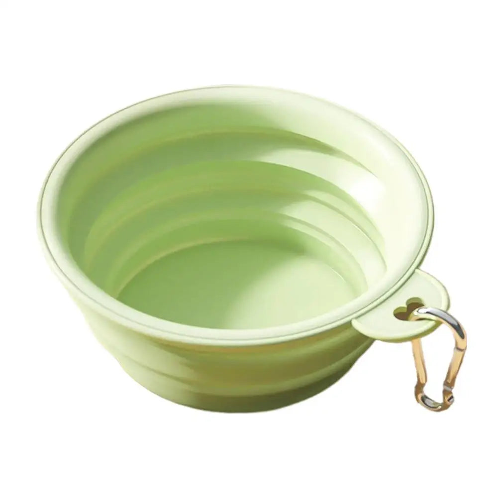 Collapsible Silicone Pet Bowl Portable Foldable Food-Grade Water Dish for Dogs Cats, Macaron Color Travel Feeding Bowl
