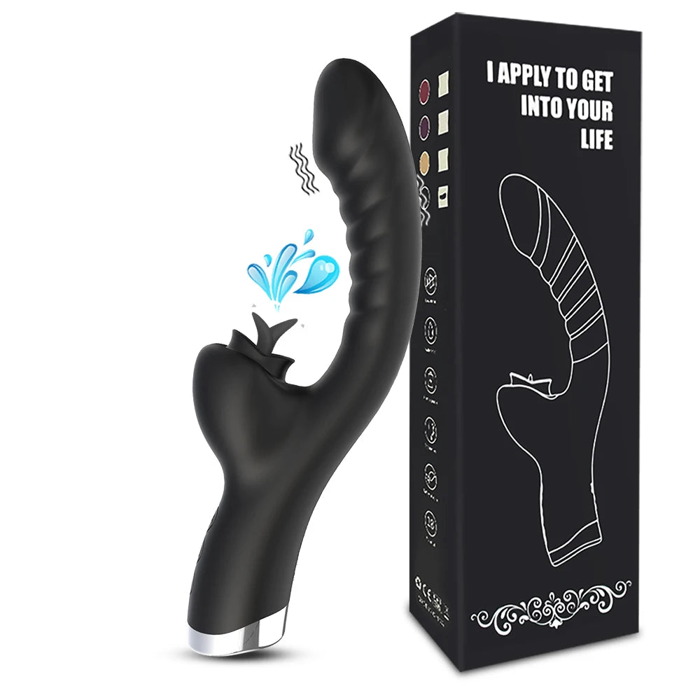 2-in-1 G-Spot Vibrator & Licking Stimulator | Hapsy