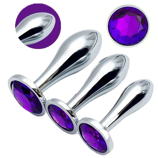 Premium Aluminium Anal Plug with Jewel | Hapsy