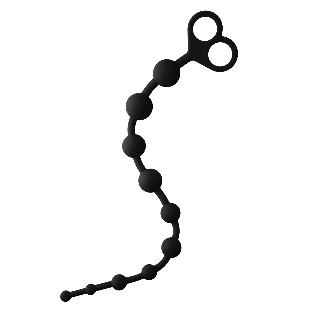 Progressive Silicone Anal Beads with Dual Ring | Hapsy