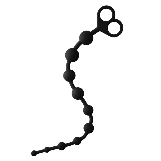 Progressive Silicone Anal Beads with Dual Ring | Hapsy