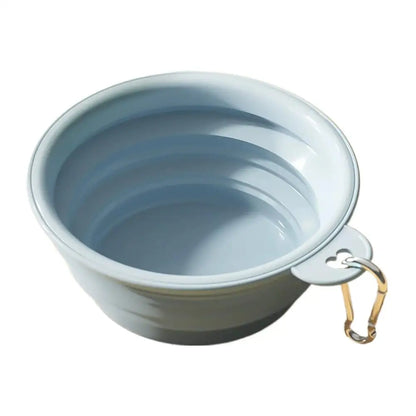 Collapsible Silicone Pet Bowl Portable Foldable Food-Grade Water Dish for Dogs Cats, Macaron Color Travel Feeding Bowl
