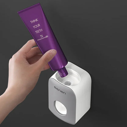 Automatic Toothpaste Squeezer Set Wall Mounted Non Perforated Toothpaste Toothbrush Storage Rack Toothpaste Rack