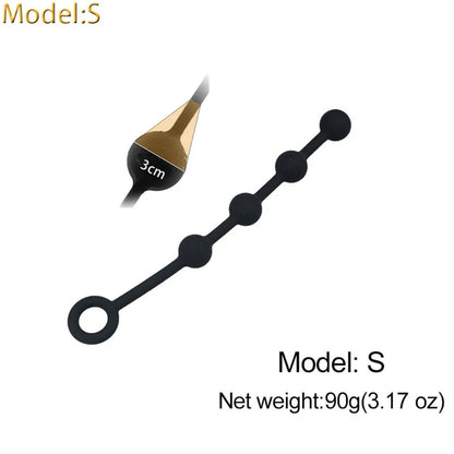 Flexible Silicone Anal Beads with Pull Ring | Hapsy