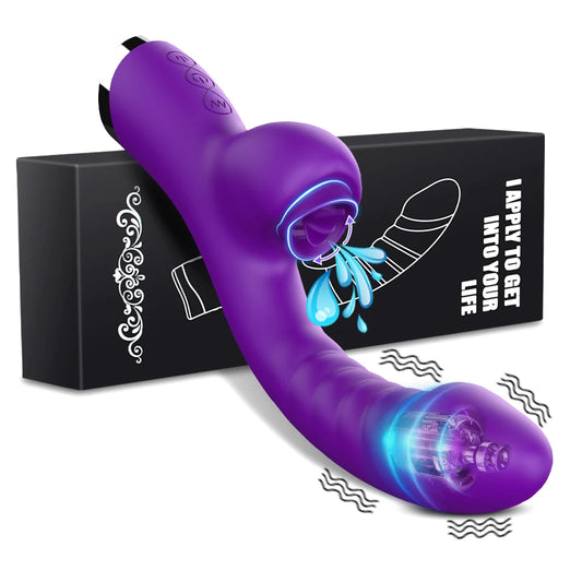 2-in-1 G-Spot Vibrator & Licking Stimulator | Hapsy