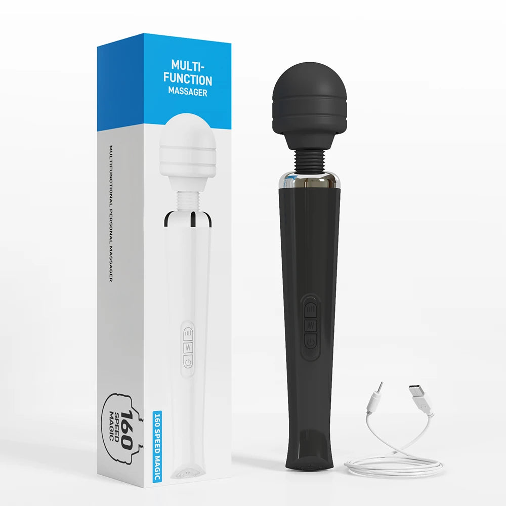 Rechargeable Magic Wand Massager – 160 Modes | Hapsy