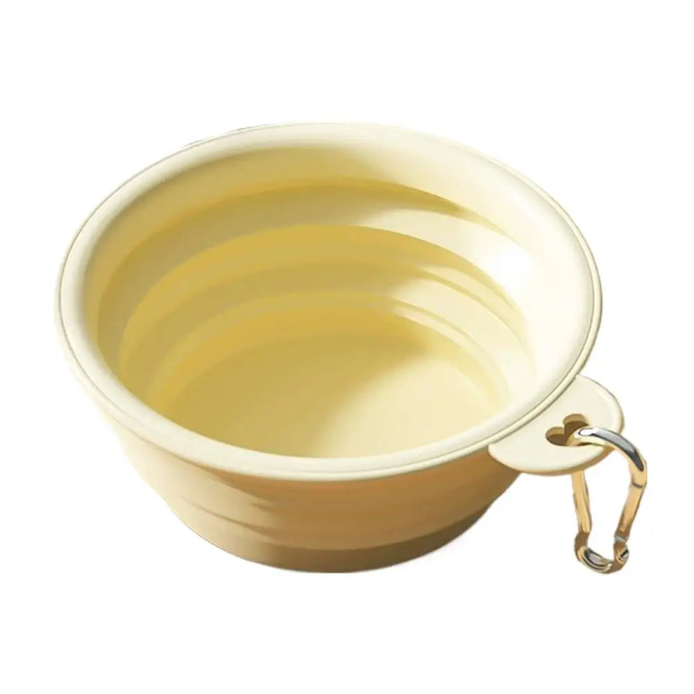 Collapsible Silicone Pet Bowl Portable Foldable Food-Grade Water Dish for Dogs Cats, Macaron Color Travel Feeding Bowl