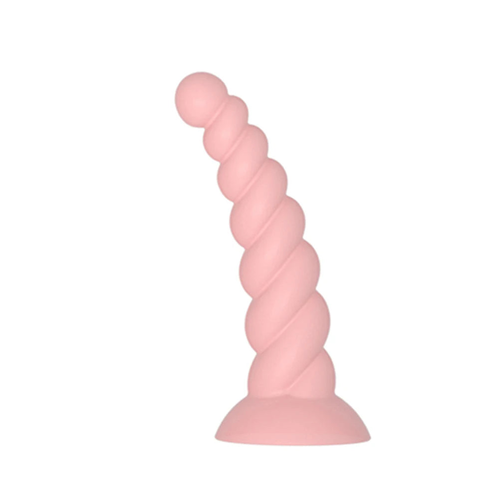 Textured Silicone Anal Plug with Suction Base | Hapsy