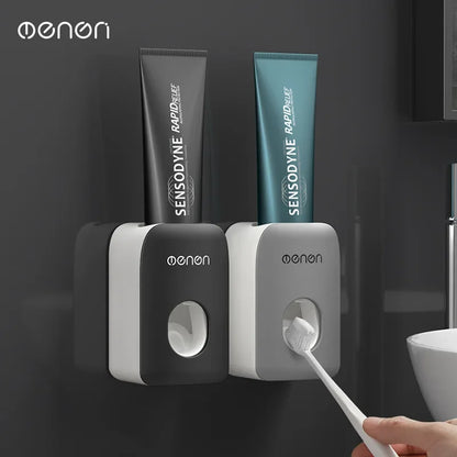 Automatic Toothpaste Squeezer Set Wall Mounted Non Perforated Toothpaste Toothbrush Storage Rack Toothpaste Rack